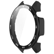 For Huawei Watch GT 4 46mm PC + Tempered Glass Integrated Watch Protective Case with Graduated Dial(Black)
