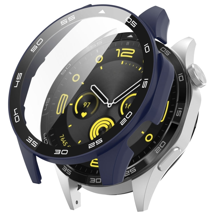 For Huawei Watch GT 4 46mm PC + Tempered Glass Integrated Watch Protective Case with Graduated Dial(Midnight Blue) - Watch Cases by PMC TechLife | Online Shopping South Africa | PMC TechLife