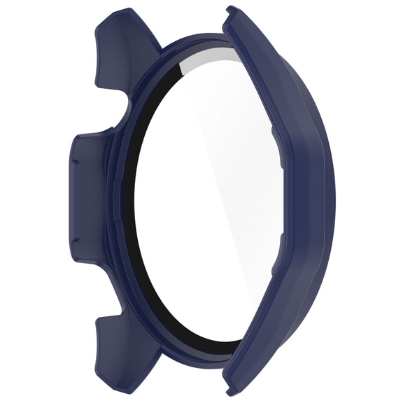 For Huawei Watch GT 4 46mm PC + Tempered Glass Integrated Watch Protective Case with Graduated Dial(Midnight Blue)