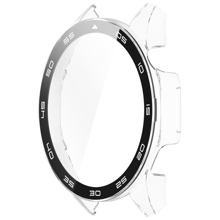 For Huawei Watch GT 4 46mm PC + Tempered Glass Integrated Watch Protective Case with Graduated Dial(Transparent)