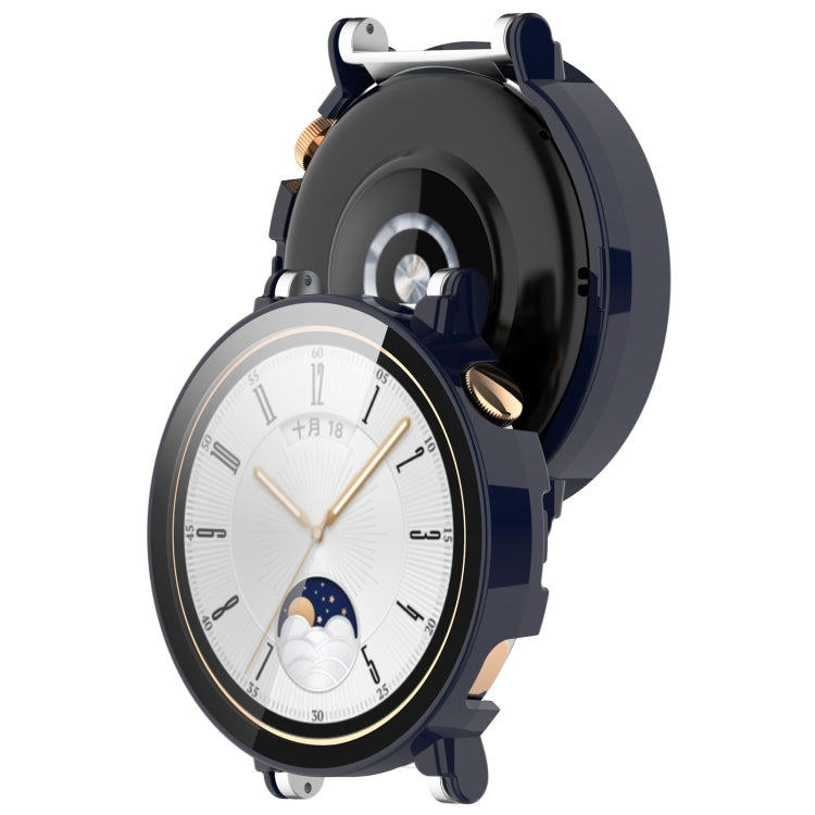 For Huawei Watch GT4 41mm PC+Tempered Glass Integrated Smart Watch Case(Blue) - Watch Cases by PMC TechLife | Online Shopping South Africa | PMC TechLife