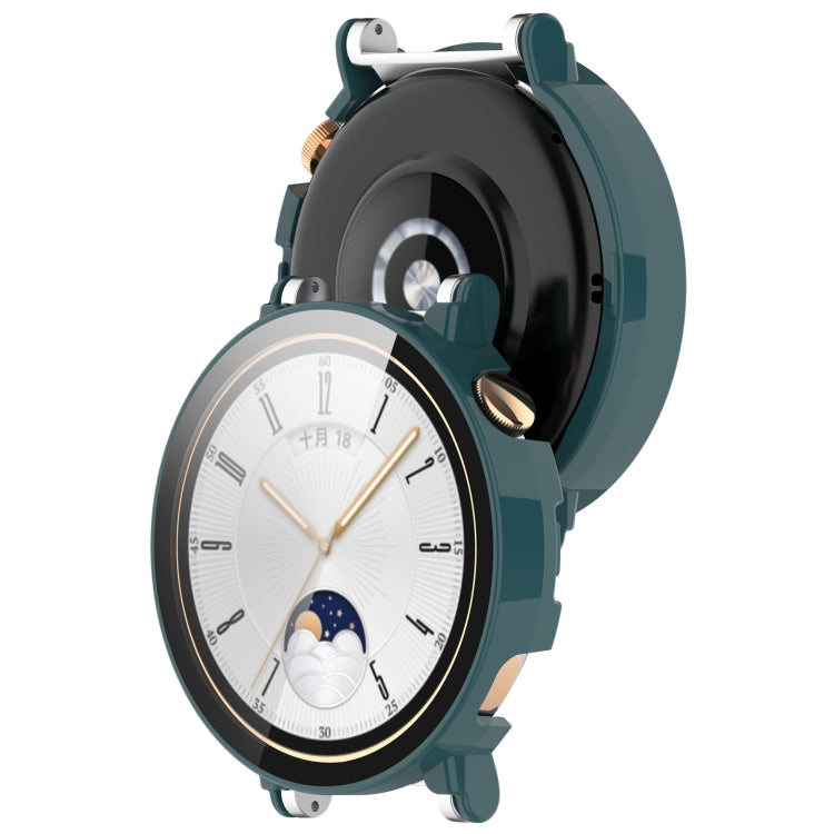 For Huawei Watch GT4 41mm PC+Tempered Glass Integrated Smart Watch Case(Green)