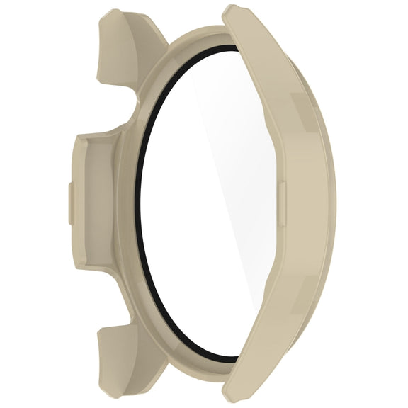 For Huawei Watch GT4 46mm PC+Tempered Glass Integrated Smart Watch Case(Ivory White)