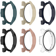 For Huawei Watch GT4 46mm PC+Tempered Glass Integrated Smart Watch Case(Ivory White)