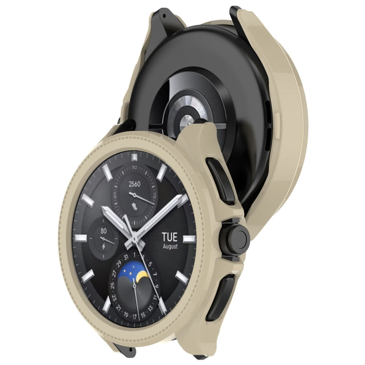 For Xiaomi Watch 2 Pro PC + Tempered Glass Integrated Smart Watch Case(Ivory White)