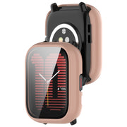 For Amazfit Aactive PC Integrated Tempered Glass Watch Case(Pink)