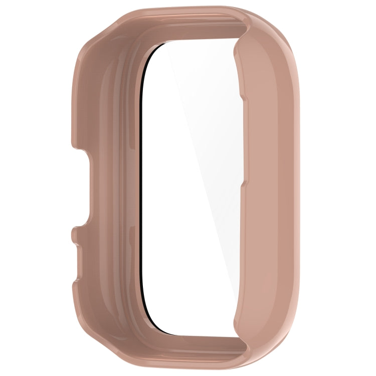 For Amazfit Aactive PC Integrated Tempered Glass Watch Case(Pink)