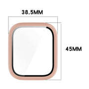 For Amazfit Aactive PC Integrated Tempered Glass Watch Case(Pink)