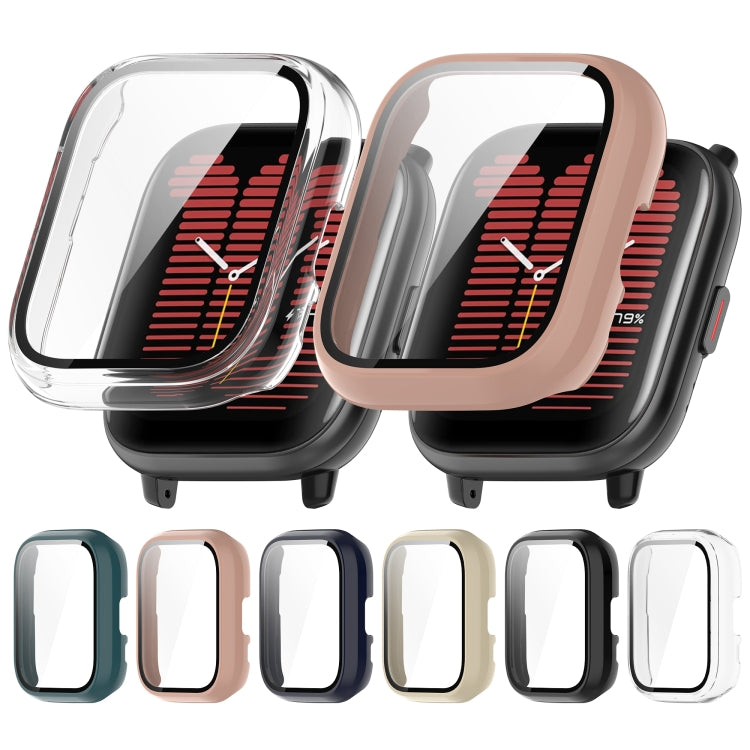 For Amazfit Aactive PC Integrated Tempered Glass Watch Case(Black)