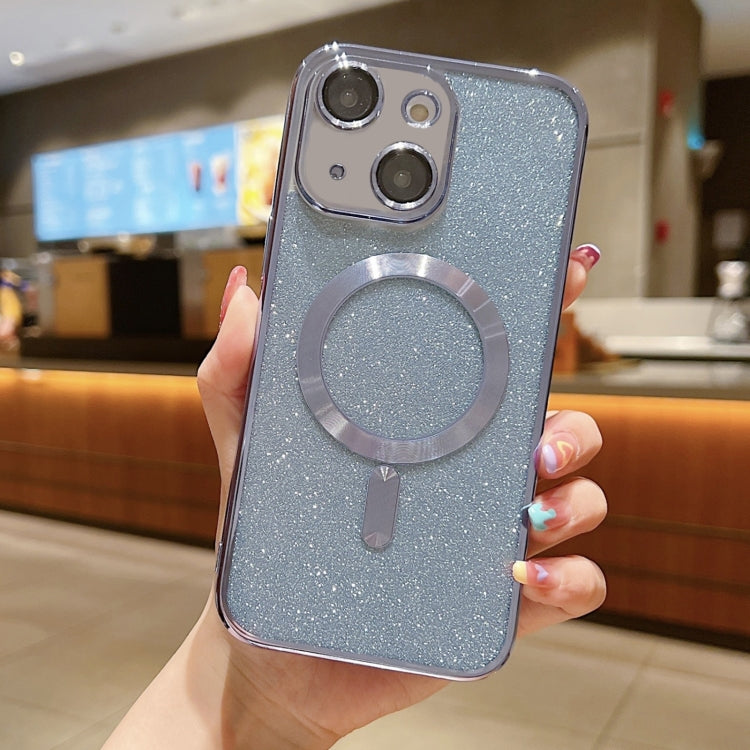 For iPhone 15 Plus Glitter Electroplating MagSafe TPU Phone Case(Blue) - free shipping - PMC TechLife - Order now!