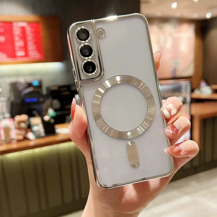 For Samsung Galaxy S21+ 5G MagSafe Electroplating TPU Phone Case(Silvery) - Galaxy S21+ 5G Cases by PMC TechLife | Online Shopping South Africa | PMC TechLife