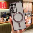 For Samsung Galaxy S21 Ultra 5G MagSafe Electroplating TPU Phone Case(Purple) - Galaxy S21 Ultra 5G Cases by PMC TechLife | Online Shopping South Africa | PMC TechLife