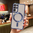 For Samsung Galaxy S21 Ultra 5G MagSafe Electroplating TPU Phone Case(Blue) - Galaxy S21 Ultra 5G Cases by PMC TechLife | Online Shopping South Africa | PMC TechLife