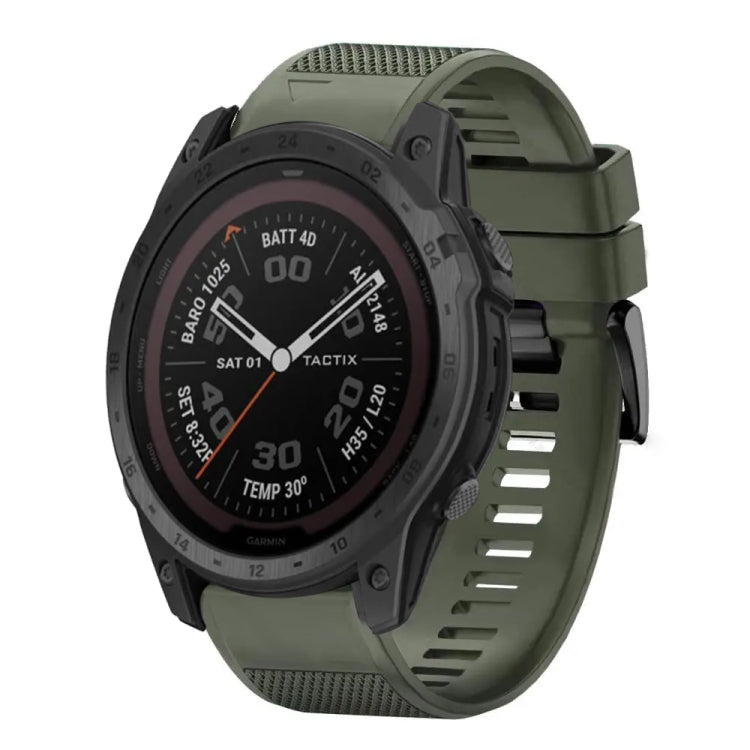 Compatible with Garmin Tactix 7 26mm Quick Release Silicone Watch Band(Army Green) - free shipping - PMC TechLife - Order now!