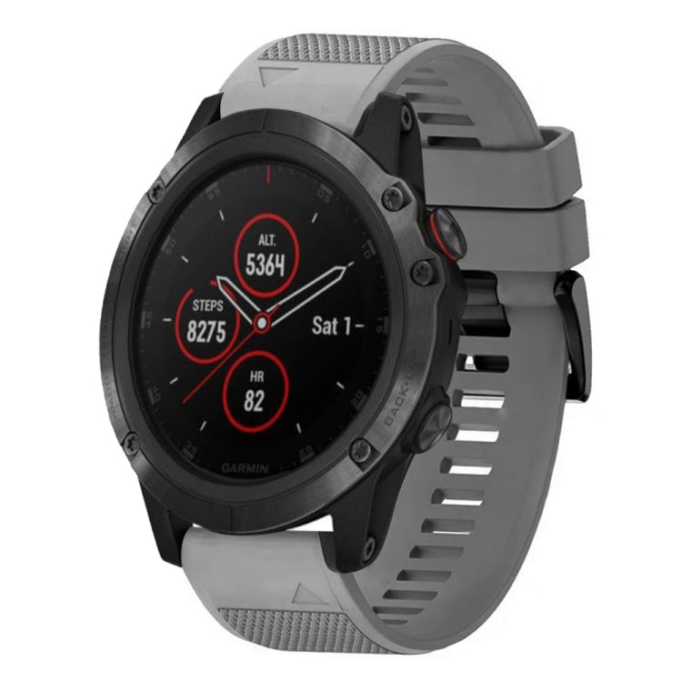 Compatible with Garmin Fenix 5X Plus 26mm Quick Release Silicone Watch Band(Grey) - free shipping - PMC TechLife - Order now!