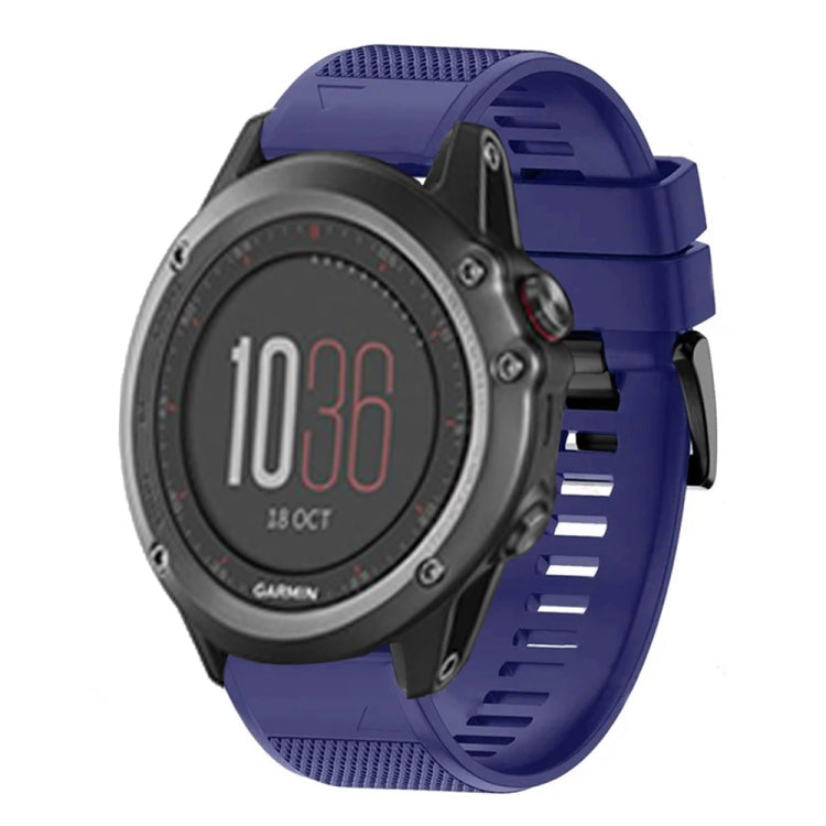 Compatible with Garmin Fenix 3 26mm Quick Release Silicone Watch Band(Midnight Blue) - free shipping - PMC TechLife - Order now!