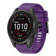 Compatible with Garmin Epix Pro 47mm 22mm Quick Release Silicone Watch Band(Purple)