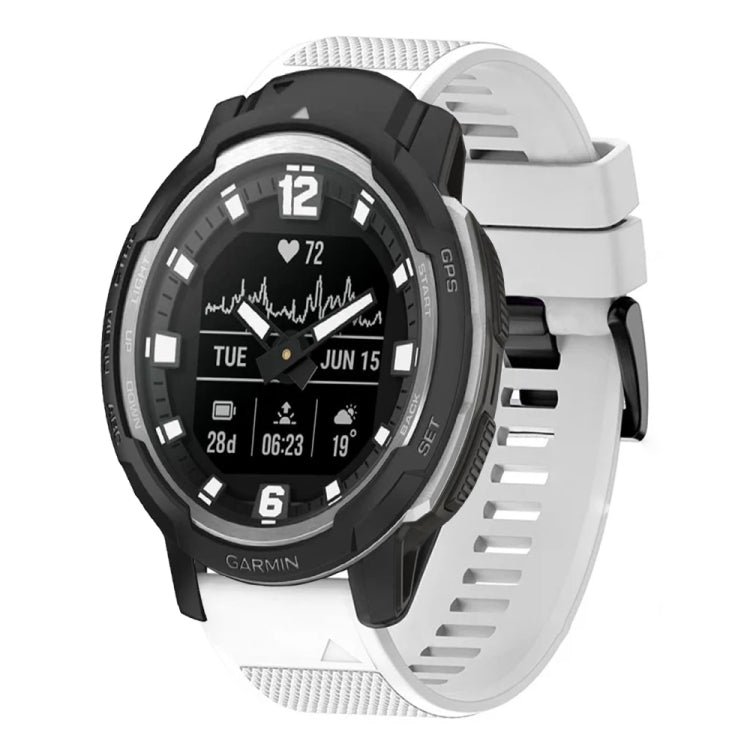 Compatible with Garmin Instinct Crossover 22mm Quick Release Silicone Watch Band(White) - Watch Bands by PMC TechLife | Online Shopping South Africa | PMC TechLife | Buy Now Pay Later Mobicred