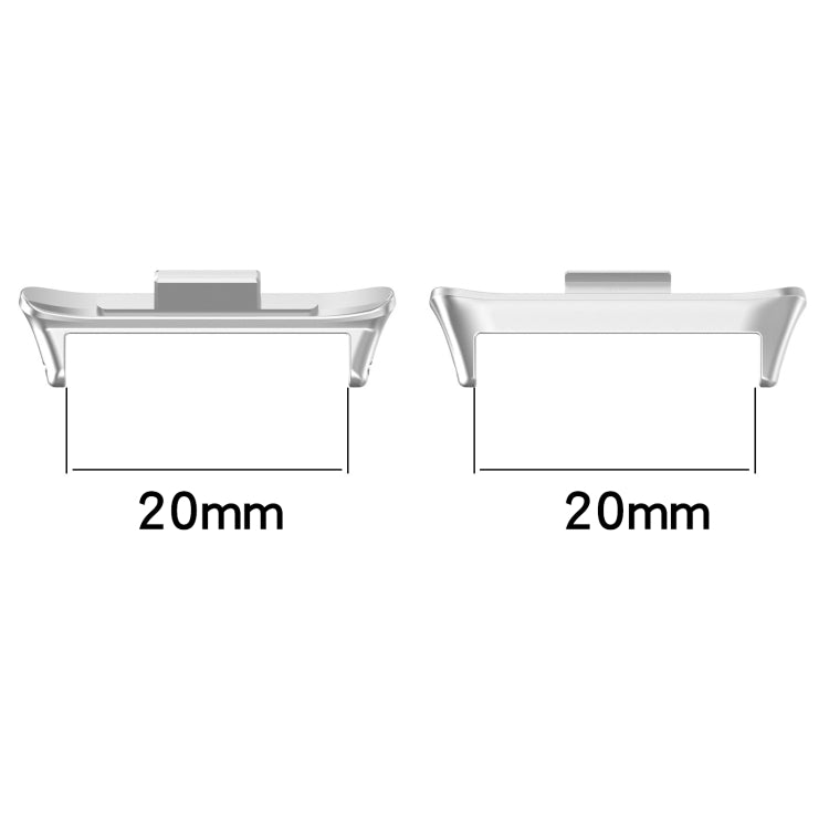 For Redmi Watch 4 1 Pair 20mm Stainless Steel Metal Watch Band Connector(Gold) - free shipping - PMC Jewellery - Order now!