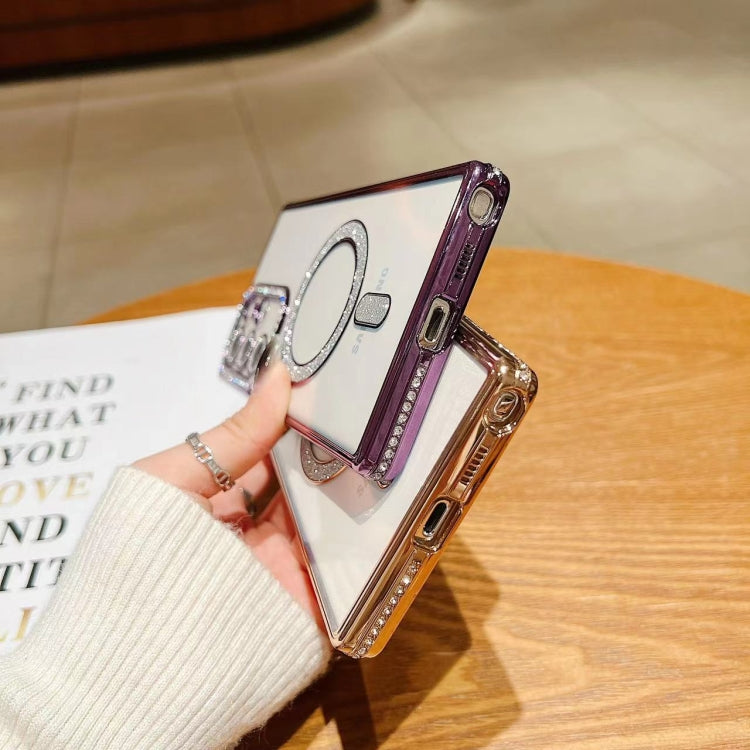 For Samsung Galaxy S24+ 5G Diamond Gradient Plated MagSafe TPU Phone Case(Purple) - free shipping - PMC TechLife - Order now!