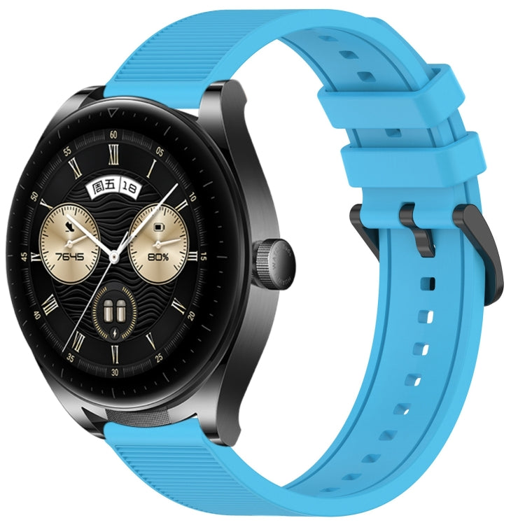 For Huawei Watch Buds 22mm Textured Silicone Solid Color Watch Band(Sky Blue) - Watch Bands by PMC TechLife | Online Shopping South Africa | PMC TechLife