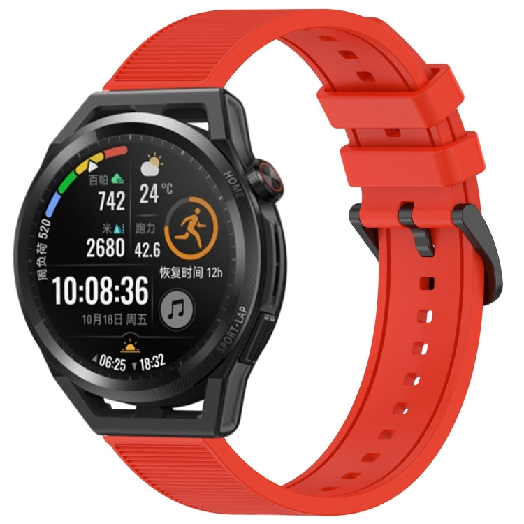 For Huawei Watch GT Runner 22mm Textured Silicone Solid Color Watch Band(Red) - Watch Bands by PMC TechLife | Online Shopping South Africa | PMC TechLife
