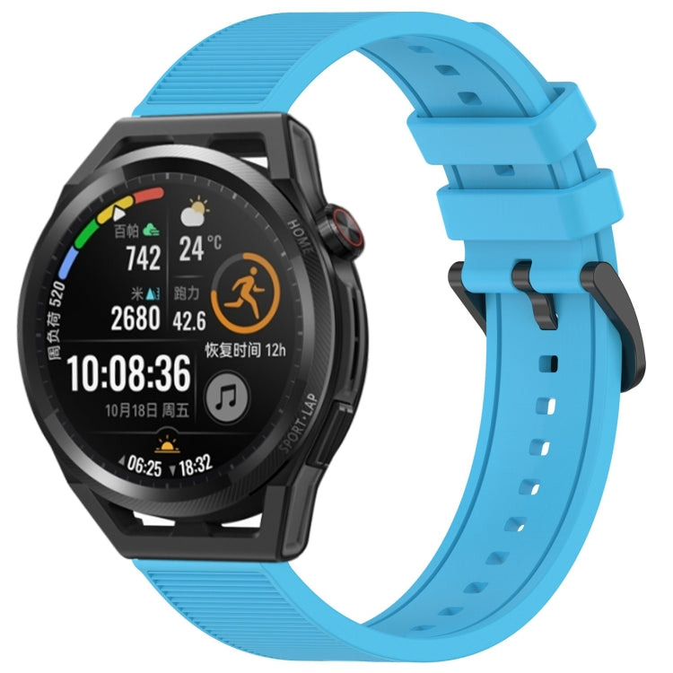 For Huawei Watch GT Runner 22mm Textured Silicone Solid Color Watch Band(Sky Blue) - free shipping - PMC TechLife - Order now!