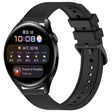 For Huawei Watch 3 22mm Textured Silicone Solid Color Watch Band(Black) - Watch Bands by PMC TechLife | Online Shopping South Africa | PMC TechLife