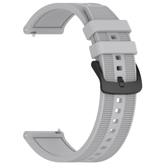 For Huawei Watch 3 22mm Textured Silicone Solid Color Watch Band(Grey)