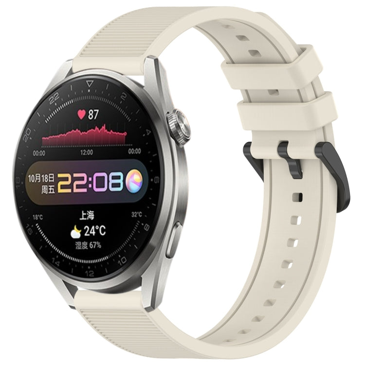For Huawei Watch 3 Pro 22mm Textured Silicone Solid Color Watch Band(Starlight) - Watch Bands by PMC TechLife | Online Shopping South Africa | PMC TechLife