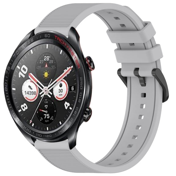 For Honor Watch Dream 22mm Textured Silicone Solid Color Watch Band(Grey)