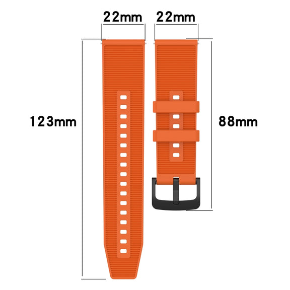 For Huawei Watch GT3 SE 22mm Textured Silicone Solid Color Watch Band(Black)