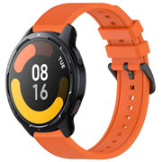 For Xiaomi Watch S1 Active 22mm Textured Silicone Solid Color Watch Band(Orange)