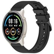 For Xiaomi MI Watch Sport 22mm Textured Silicone Solid Color Watch Band(Black)