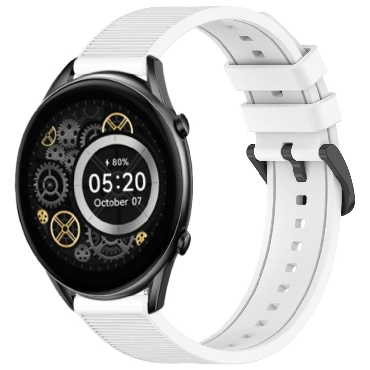 For Xiaomi Haylou RT2 LS10 22mm Textured Silicone Solid Color Watch Band(White) - free shipping - PMC TechLife - Order now!