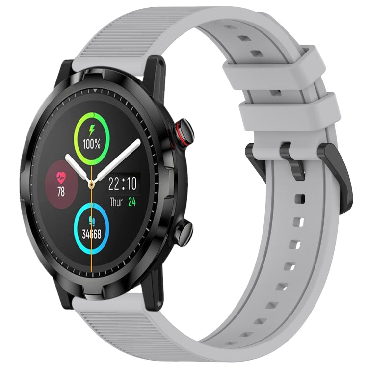 For Xiaomi Haylou RT LS05S 22mm Textured Silicone Solid Color Watch Band(Grey) - free shipping - PMC TechLife - Order now!