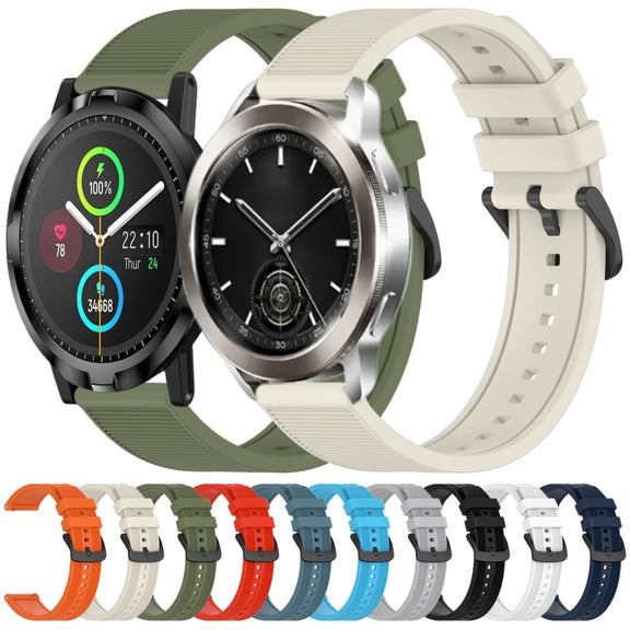 For Xiaomi Watch S1 Active 22mm Textured Silicone Solid Color Watch Band(Orange)