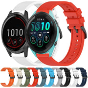 For Garmin Vivoactive 4 22mm Textured Silicone Solid Color Watch Band(Sky Blue)
