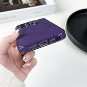 For iPhone 14 Plus Lens Holder MagSafe PC Hybrid TPU Phone Case(Green)