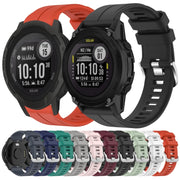 Compatible with Garmin Descent G1 Solar Letel Solid Color Sports Silicone Watch Band(Burgundy)