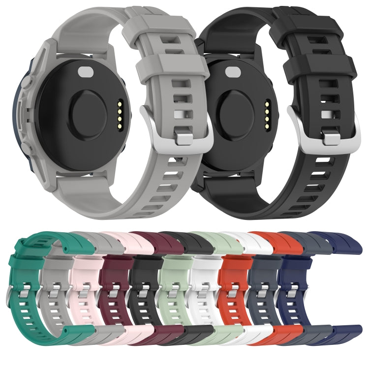Compatible with Garmin Descent G1 Solar Letel Solid Color Sports Silicone Watch Band(Burgundy) - free shipping - PMC TechLife - Order now!