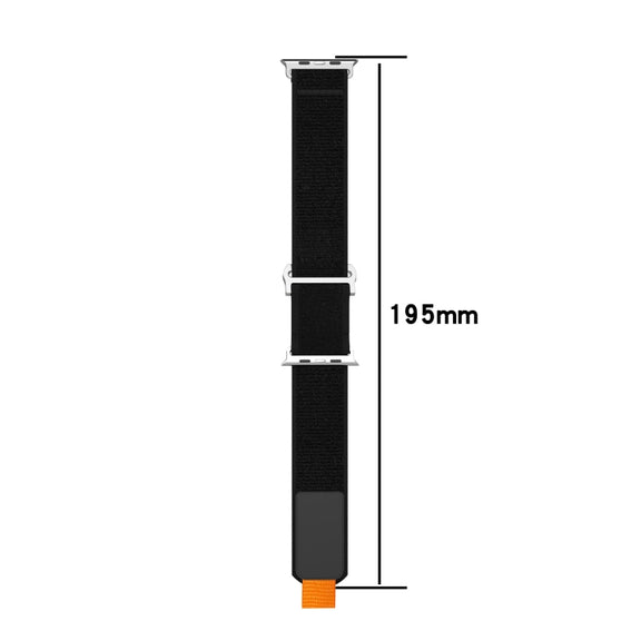For Apple Watch Series 7 41mm Double Hook and Loop Faster Nylon Watch Band(Yellow + Beige)