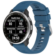 Compatible with Garmin D2 Air X10 43mm Cross Texture Silicone Watch Band(Dark Blue)