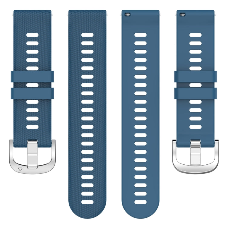 Compatible with Garmin D2 Air X10 43mm Cross Texture Silicone Watch Band(Dark Blue)
