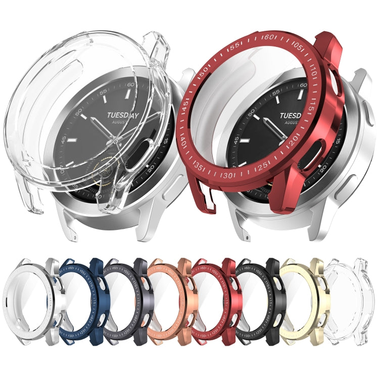 For Xiaomi Watch S3 Full Package TPU Electroplated Watch Protective Case(Dark  Gray)