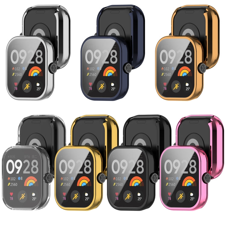 For Redmi Watch 4 Full Package TPU Electroplated Watch Protective Case(Pink)