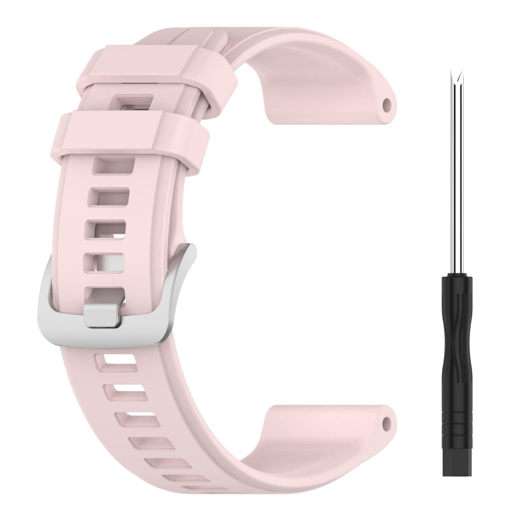 For  Garmin Descent G1 Solar Letel 22mm Solid Color Silicone Watch Band(Pink) - free shipping - PMC TechLife - Order now!