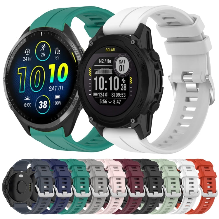 Compatible with Garmin Compatible witherunner 965 22mm Solid Color Silicone Watch Band(Midnight Blue) - free shipping - PMC TechLife - Order now!