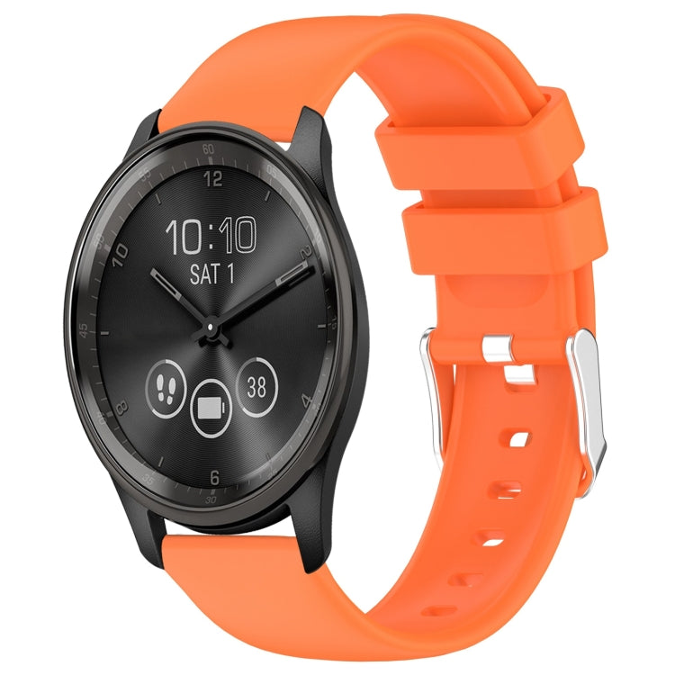 Compatible with Garmin Move Trend 20mm Smooth Solid Color Silicone Watch Band(Orange) - Watch Bands by PMC TechLife | Online Shopping South Africa | PMC TechLife | Buy Now Pay Later Mobicred