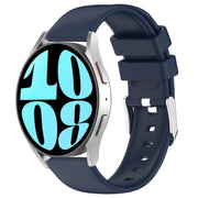 For Samsung Galaxy Watch 6 40mm 20mm Smooth Solid Color Silicone Watch Band(Midnight Blue)